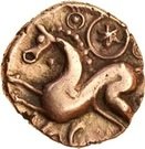 Gold ¼ Stater (Cantian M; Vosenos)