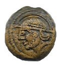 Bronze CRICIRV with helmeted head (Suessiones, region of Soissons)