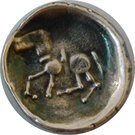 Drachm of eastern celts, Dacia,Sattelkopfpferd variant