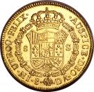 8 Escudos - Carlos III (bust of Carlos III, regular type)