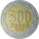 500 Pesos (2000 in Obverse)