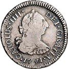 ½ Real - Carlos IIII (bust of Carlos III)