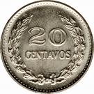20 Centavos (legend divided before "DE")