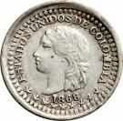 ½ Decimo (United States of Colombia)