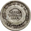 ½ Decimo (United States of Colombia)