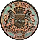 5 Francs - Léopold II (Pattern strike)