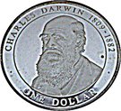 1 Dollar - Elizabeth II (Charles Darwin)