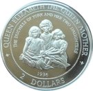 2 Dollars - Elizabeth II (1936-Queen Mother & Children)