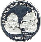 1 Dollar - Elizabeth II (Sir Francis Drake)