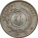 50 Céntimos (Counterstamped Coinage - Type VIII)