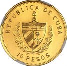 10 Pesos (José Martí; Piedfort)