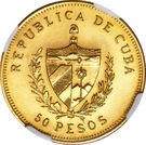 50 Pesos (José Martí; Piedfort)