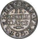 2 Skilling Dansk - Frederik III (Shield type VII)