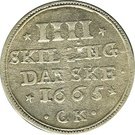 4 Skilling Dansk - Frederik III (monogram type)