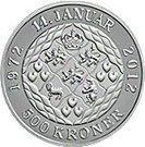 500 Kroner - Margrethe II (Coronation Jubilee)