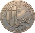 10 Kroner - Margrethe II (The Nightingale - Silver Proof Issue)