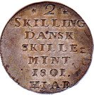 2 Skilling Dansk - Christian VII