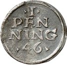1 Penning - Christian III (Copenhagen mint)