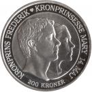 200 Kroner - Margrethe II (4th portrait; Crownprince Wedding)