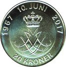 20 Kroner - Margrethe II (Royal Golden Wedding)