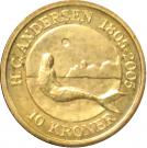 10 Kroner - Margrethe II (4th portrait; Little Mermaid)