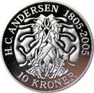 10 Kroner - Margrethe II (The Shadow - Silver Issue)