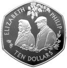 10 Dollars - Elizabeth II (Queen Elizabeth and Prince Philip in outdoor clothing)