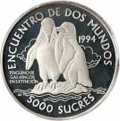 5000 Sucres (Galapagos Penguins)