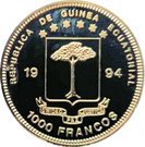 1000 Francos CFA (Berlin Gedächtniskirche)