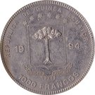 1000 Francos CFA (25th Anniversary of moon landing)