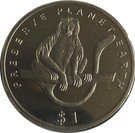 1 Dollar (White Calobus Monkey)