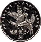 1 Dollar (Wattled Cranes)
