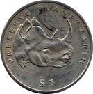 1 Dollar (Black Rhinoceros)