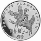 10 Dollars (Wattled Cranes)