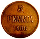 5 Penniä - Aleksandr III