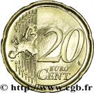 20 Euro Cent (2nd type, 2nd map)