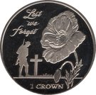 1 Crown - Elizabeth II (35th Anniversary of Liberation, Lest we forget)