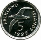 5 Pence - Elizabeth II (2nd portrait; small type)