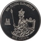 1 Crown - Elizabeth II (Crowned Queen seated with scepter)