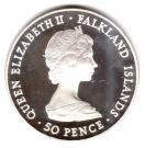 50 Pence - Elizabeth II (Queen Mother; Silver Proof Issue)