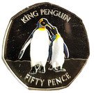 50 Pence - Elizabeth II (King Penguin-coloured)