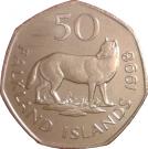 50 Pence - Elizabeth II (2nd portrait; small type)