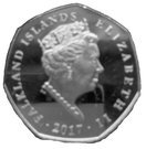 50 Pence - Elizabeth II (Gentoo Penguin-coloured)