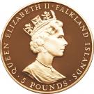 5 Pounds - Elizabeth II (Liberation; Gold proof issue)