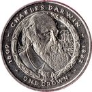 1 Crown - Elizabeth II (Charles Darwin)