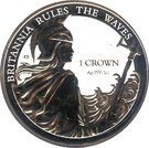 1 Crown - Elizabeth II (Britannia with legend)