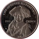 1 Crown - Elizabeth II (Queen Mother in robes Order of the Garter)