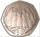 50 Pence - Elizabeth II (Penguin Carol-singers : piedfort)
