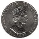 50 Pence - Elizabeth II (Black-browned Albatross; Silver Proof Issue)