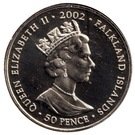 50 Pence - Elizabeth II (Orb and Sceptre - Colored)